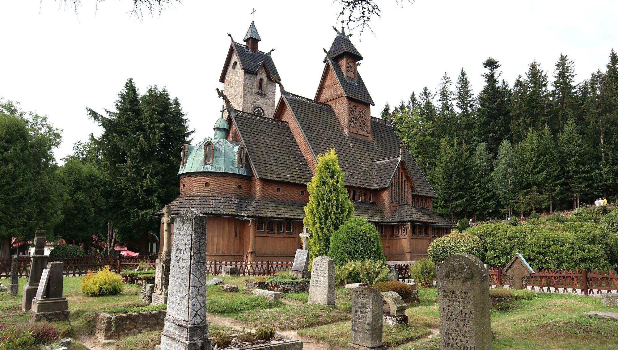 Die Stabholzkirche Wang in Karpacz in Polen, dem früheren Krummhübel. - Foto Horst Bast